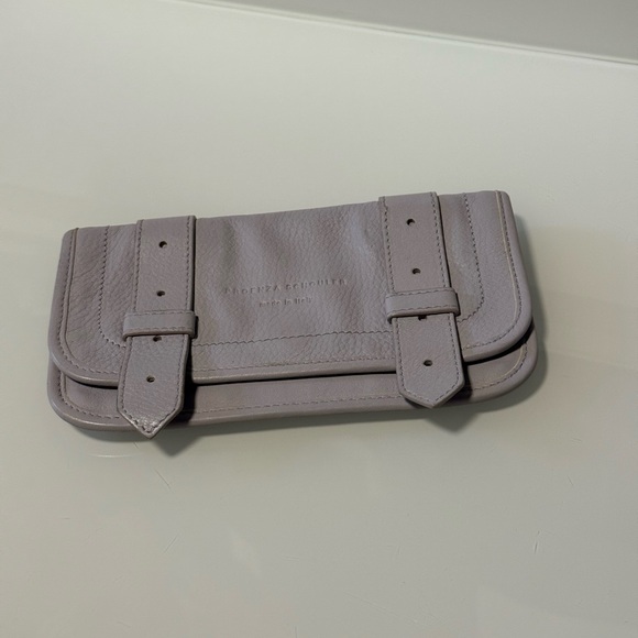 Gray Lilac Leather Women's Clutch - Picture 6 of 17